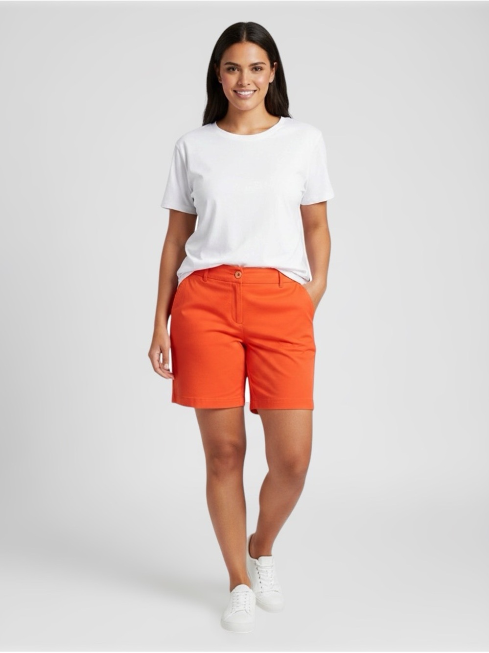 LOFT Orange Shorts Size 14 Bright Orange Summer Tailored Casual Preppy